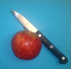 Äpple och kniv.