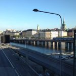 Väg vid Slussen i Stockholm.