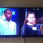 Ibrahim och Mina på tv.