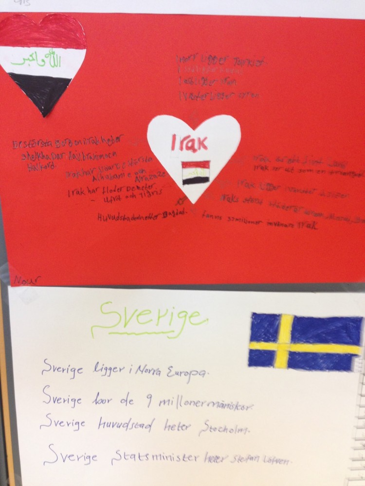 Bildplansch om Sverige och irak.