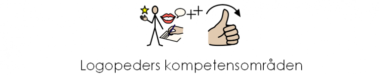 Bildstöd visar logopeders kompetensområden.