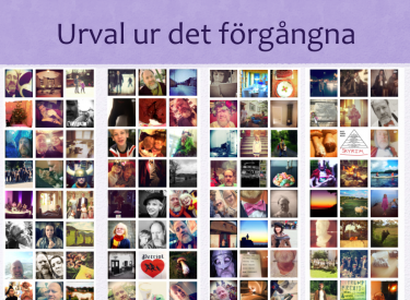 Massor av småbilder porträtterar urval.