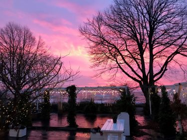 Solnedgång över Ystad.