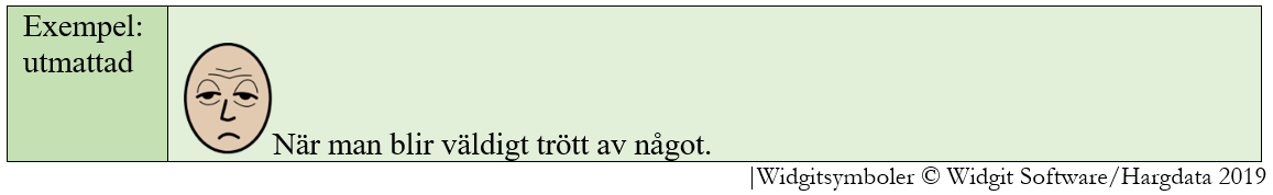 Widigtsymbol för trött.