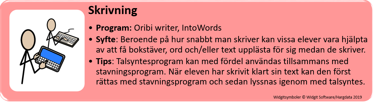 Tips om program för skrivning.