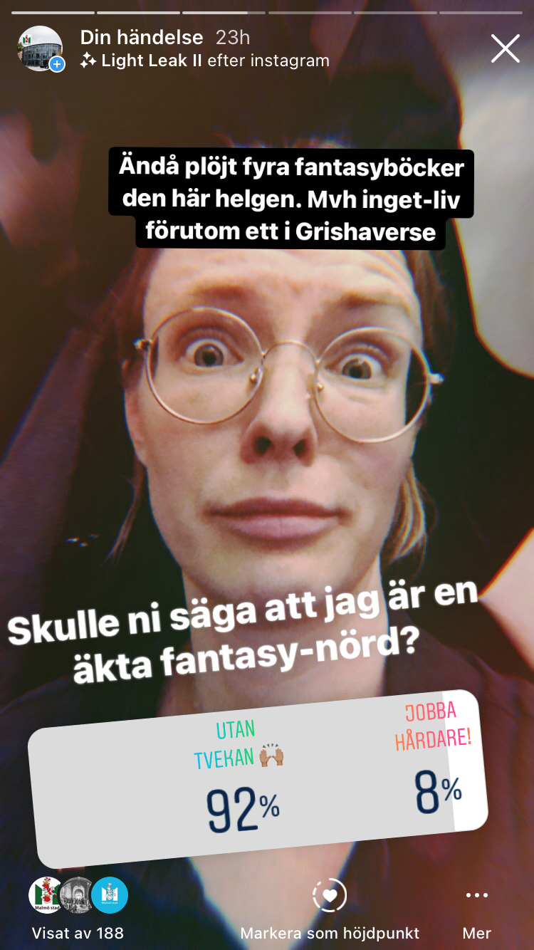 Linnea undrar om hon är en fantasynörd