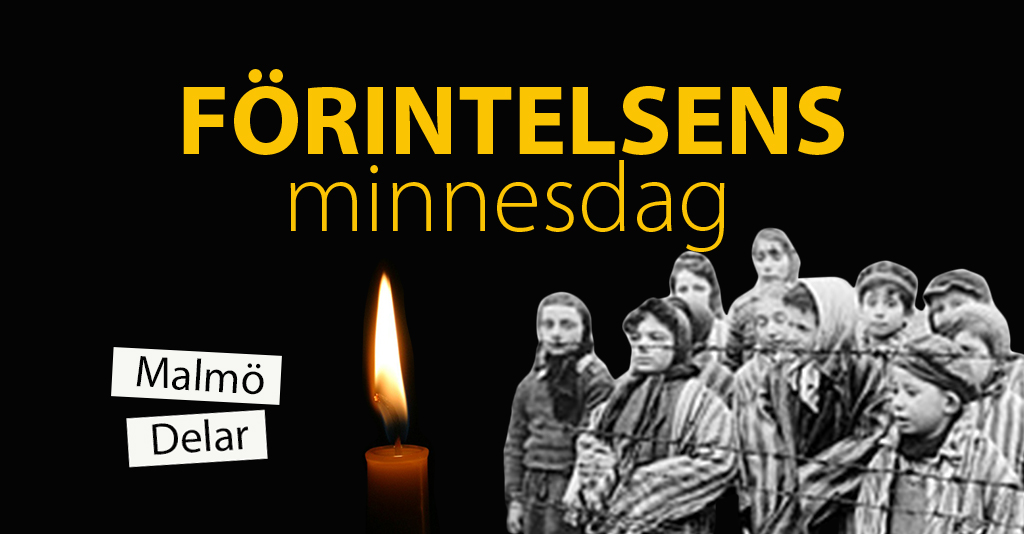 Texten 'Förintelsens minnesdag'.