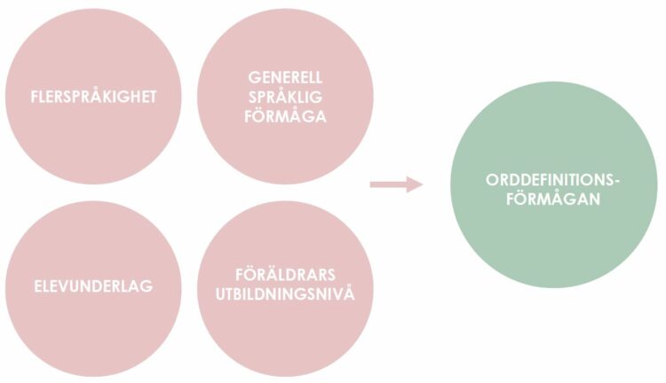 Cirklar med språkliga begrepp i.