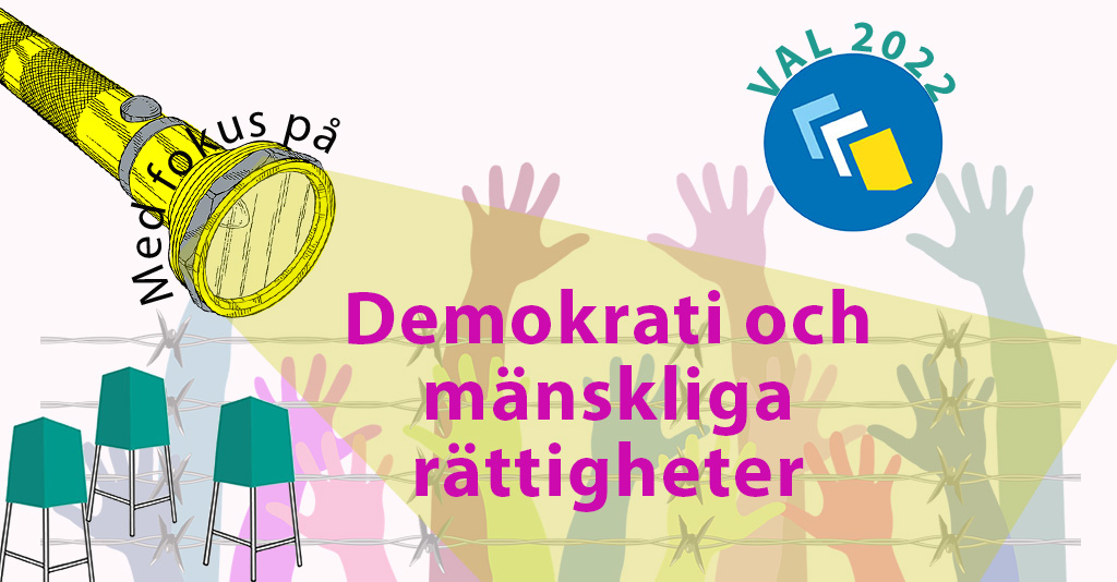 Texten 'Demokrati och mänskliga rättigheter'.