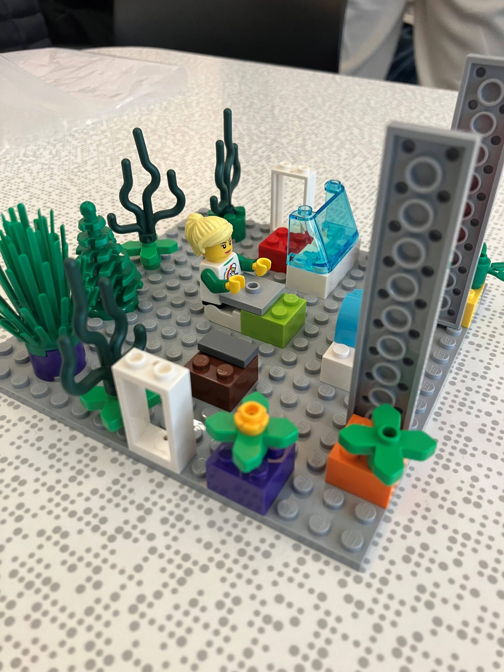 Närbild på legofigur.