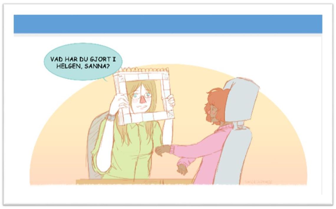 Illustration som visar kommunikation med ögonpekning.